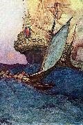 An Attack on a Galleon Howard Pyle